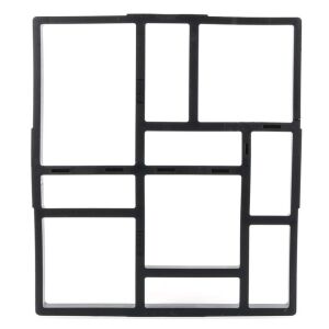 Teno® burkolólap formázó forma, beton vagy díszítő kő lenyomatokhoz, természetes követ utánoz, feldobja a kert megjelenését, műanyag, 13-as modell, 44,5 x 39,5 x 4 cm, fekete színű 135508361 - Térkő sablon