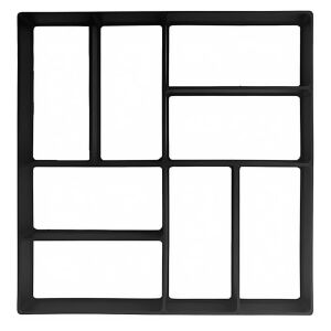 Teno® kontúr formázó forma, beton vagy díszkő lenyomatokhoz, természetes követ utánoz, javítja a kert megjelenését, műanyag, 11-es modell, 40 x 4 cm, fekete, 40 x 4 cm, fekete. 135508368 - Térkő sablon