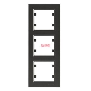 Karea 3-as Vertikális Keret - Antracit Színű Kapcsolókeret 135511096 - Villanykapcsoló keret