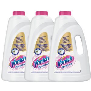 Vanish Oxi Action Whitening Liquid 3x3L, stain remover for white clothes - Laundry detergent