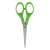 Green plastic children's scissors with stainless steel blades, 13.5cm