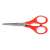 Red plastic children's scissors with stainless steel blades, 13.5cm