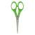 Green plastic children's scissors with stainless steel blades, 13.5cm