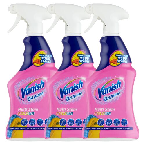 Vanish Oxi Action Multi Stain Colour Спрей за предварителна обработка на петна, 3 x 500ml