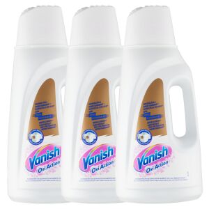 Vanish Oxi Action препарат за премахване на петна и избелване, 3 x 2L бутилки - Детергент