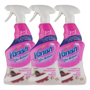 Vanish Oxi Action Carpet & Upholstery Stain Remover Spray 3x500ml, triple pack - General cleaner