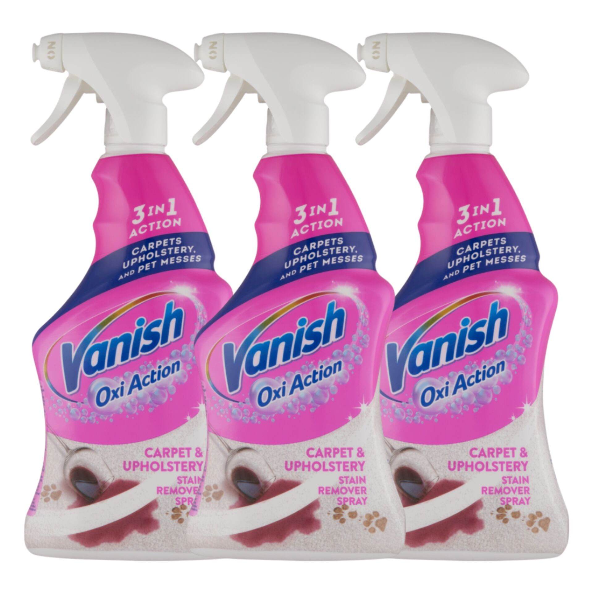 Vanish Oxi Action Szőnyeg- és kárpittisztító spray 3x500ml