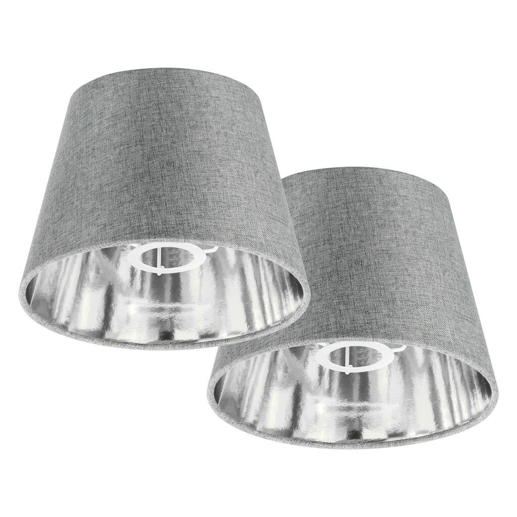 Set 2 Abajururi, E27, Gri/Argintiu, Navaris, 53997.22.42