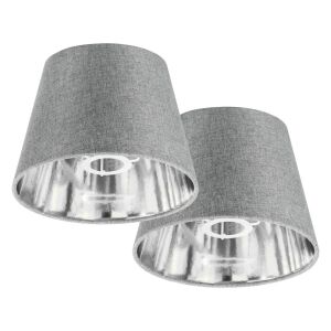 Set de două abajururi Navaris gri și argintii E27 - Instalație electrică