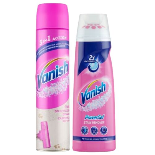 Комплект Vanish Пяна за почистване на килими и PowerGel за премахване на петна