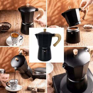 Colaj cu espressorul Kinghoff KH 1887 cu exemple de utilizare - Aparat de cafea cu gura de scurgere