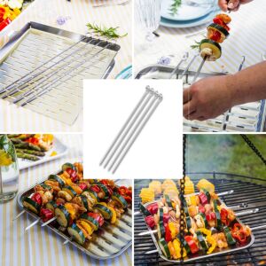 4 darabos acélnyárs készlet Kinghoff KH 1914, 36 cm, Hegyes hegy, Ívelt nyél, Rozsdamentes acél