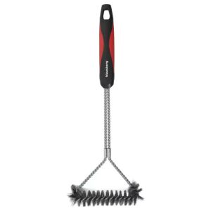 Klausberg KB 7898 grilltisztító kefe, 41,5 cm, akasztólyuk, rozsdamentes acél, fekete/piros 135531040 - Klausberg
