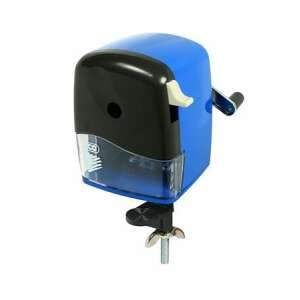 ICO 312 ceruzahegyező, kék és fekete színben, asztali, átlátszó forgácsgyűjtővel - Iskolakezdés, iskolaszer