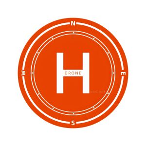 HexaCraft drón fel- és leszállópálya, átmérő 40 cm, megakadályozza a drón sérülését, több felületen használható, prémium anyag, narancs 135536456 - Drón kiegészítő