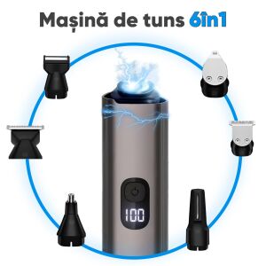 Masina de tuns 6in1 7000RPM, HexCut 135536558 - Aparate de tuns corporale