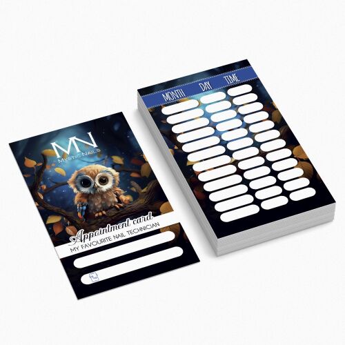 Karta wizyty English - 01 - Owl (25 pcs/set) 135537503