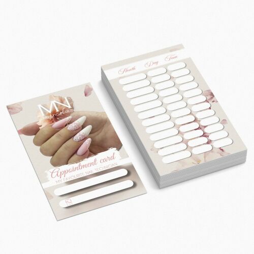 Termínová kartička English - 04 - Flower nail (25 pcs/set) 135537511