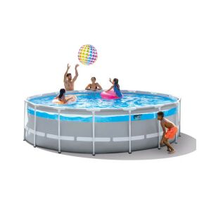 Intex Metal Frame Prism medence szett 488 x 122 cm, családdal szórakozva - Intex