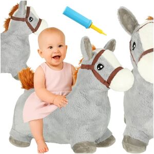 Child riding plush inflatable horse hopper with pump - Sport & Leisure