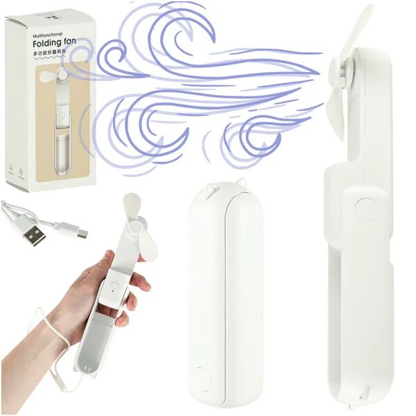Összecsukható mini USB-C asztali-kézi ventilátor 1200 mAh powerba...
