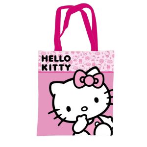 Hello Kitty Pink vászontáska, bevásárlótáska 44 cm