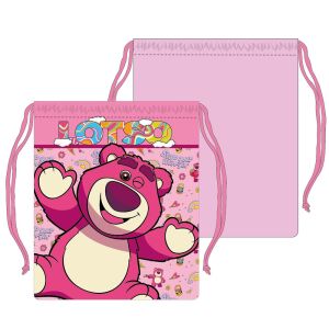 Disney Toy Story Lotso uzsonnás táska, rózsaszín húzózsinóros táska - Uzsonnás táska
