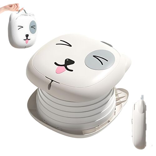 Teno® többfunkciós hordozható bili bili, összecsukható kialakítás, kényelmes, szemeteszsák tartó, beépített fogantyú, gyermek edzőülés, könnyen összeszerelhető, szürke színű 135545318