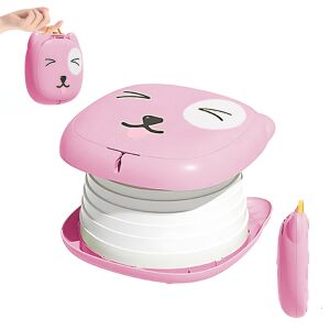 Teno rózsaszín hordozható bili összecsukható kialakítással és fogantyúval - WC szűkítő