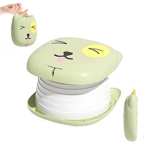 Teno® Multifunkcionális hordozható bili, összecsukható kialakítás, kényelmes, szemeteszsák-tartó, beépített fogantyú, gyerekülés, könnyen összeszerelhető, zöld színű. 135545320 - WC szűkítő