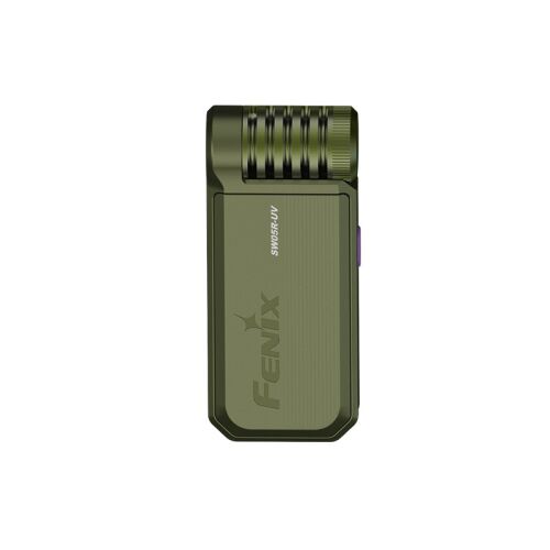 Fenix SW05R-UV Zelena svjetiljka s kopčom, prednji pogled