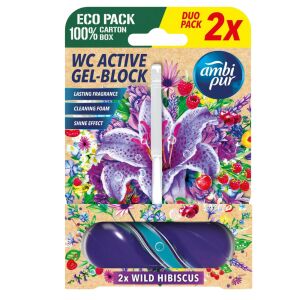 Ambi Pur Wild Hibiscus aktív WC illatosító 2x45g (5db/karton) 135547238 - WC illatosító