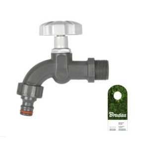 Bradas PVC Garden Tap 3/4 inch with Hose Connector - Irrigation