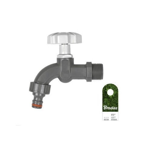 Bradas PVC Garden Tap 3/4 inch with Hose Connector