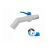 Bradas Kerti Csap PP 45° KM 1" 20cm, kerti csap PTFE szalaggal
