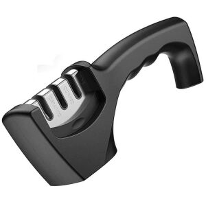 Háromfázisú Késélező - 3 az 1-ben, 3-stage knife sharpener angled view - Knife Sharpener