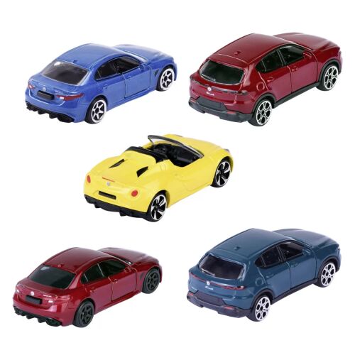 Majorette Alfa Romeo fém autó készlet, 5 különböző modell - Játék autó