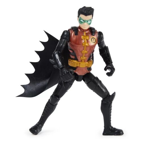 Zestaw ruchomych figurek z zaskakującymi akcesoriami Batman, Robin, 10 cm 135550039