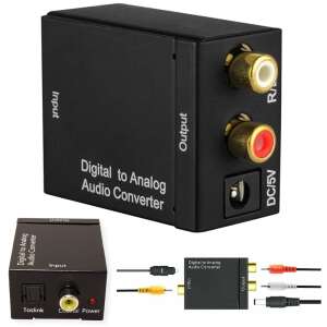 Convertor optic Toslink spdif 2x cinch la rca