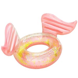 Felfújható úszógumi csillámokkal és angyalszárnnyal 110 cm × 130 cm 135570489 - Úszógumi