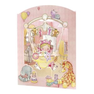 Felicitare 3D Santoro Swing Cards - Baby Girl 137807485 - Felicitări, invitații