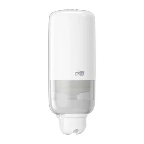 Tork 1 liter liquid soap dispenser, white, for bathrooms and restrooms