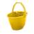 Żółte 11-litrowe owalne wiadro do mopowania z koszem do wyciskania, marka BONUS