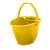 Żółte 11-litrowe owalne wiadro do mopowania z koszem do wyciskania, marka BONUS