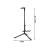 Állítható magasságú gitárállvány, fekete, akusztikus, elektromos, basszus és klasszikus gitárokhoz, méretekkel