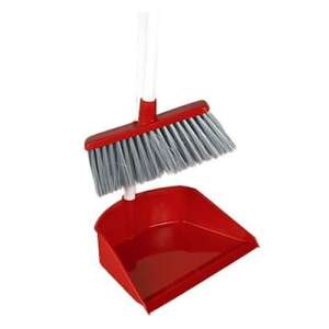Plastikowa szufelka stojąca + miotła