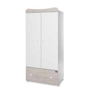 Lorelli Exclusive szekrény - White &amp; Light Oak / Fehér &amp; Világos Tölgy NEW 135595308 - Gyerek szekrény