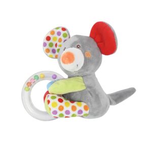 Lorelli Toys Plüss gyűrűs játék - Egér 135595452 - Csörgő