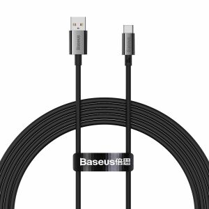 Baseus Superior Series USB-A / USB-C 100W Kábel Huawei / Honor készülékhez 1.5m - Fekete 135599837 - Adatkábel