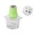 Electric food chopper, green, with transparent container and stainless steel blades